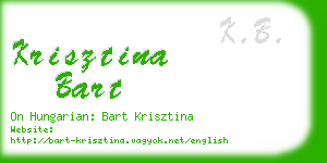 krisztina bart business card